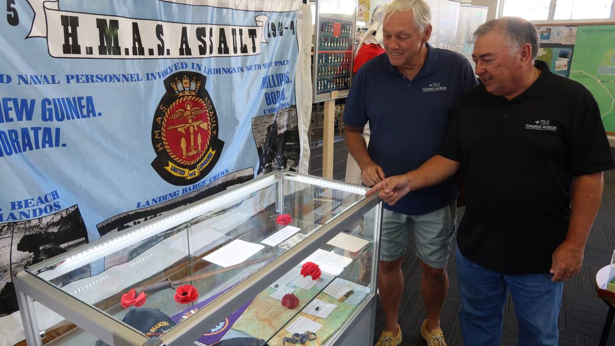 Tomaree Museum Association chairman Doug Cross and database and web manager Noel Shang. Picture by Laura Rumbel
