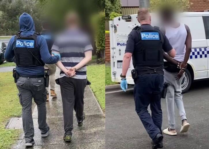 Operation Alliance arrest alleged criminals linking youth gangs and organised crime. Picture via Victoria Police