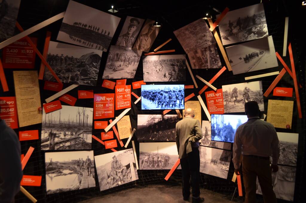 Timeline: Visitors get a sobering glimpse of the horrible conditions and massive loss of life that occurred during the Western Front campaign.