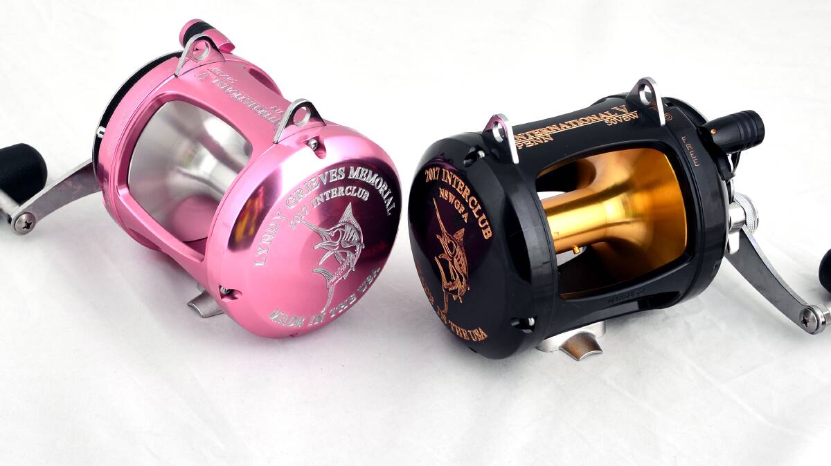 HOT PROPERTY: Competitors in the Lyndy Grieves Memorial Ladies Day fishing tournament at Interclub will by vying for these custom-coloured Penn reels.