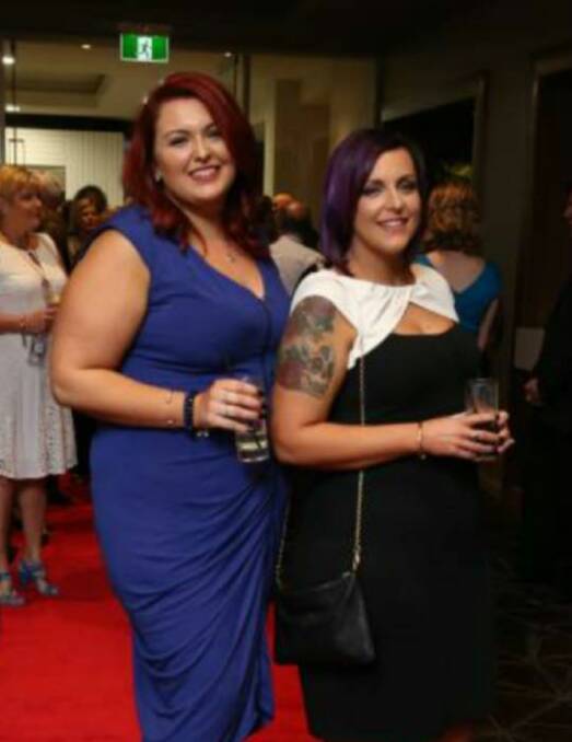 CHAMPION TEAM: Holly Baker and Renee Hannah from Forever Hair and Beauty at the 2016 Port Stephens Business Awards.