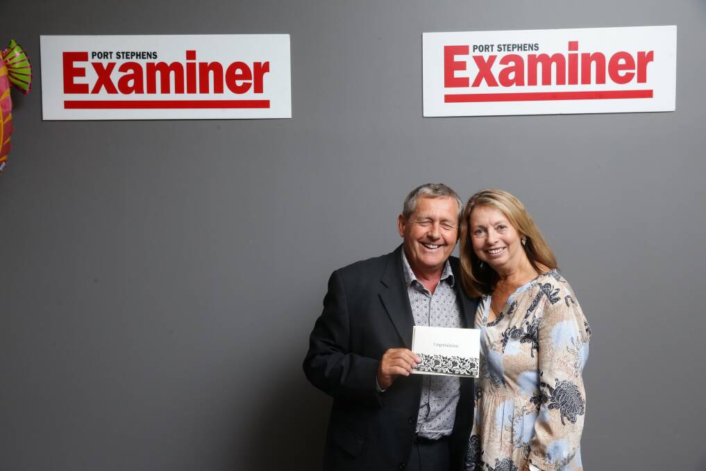 YOU BEAUTY: From left, Greg and Dianne Herford, from Bayview Home Solutions. The pair won a $500 Murray's Brewery gift voucher on the night as part of a draw.