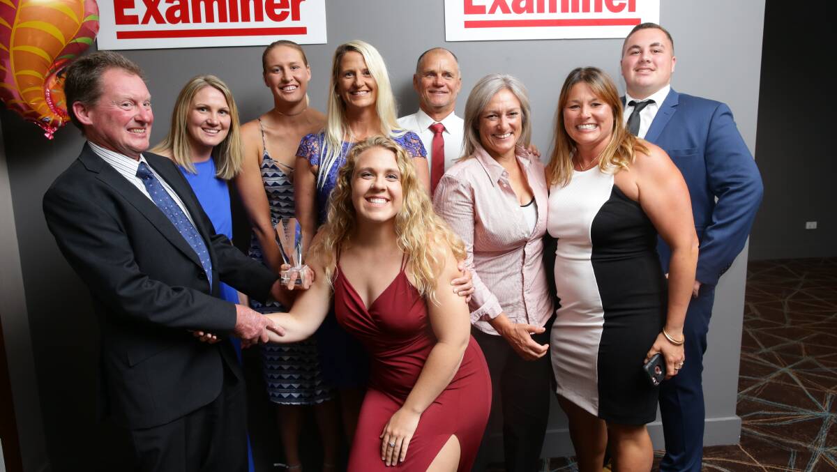 FITNESS: Tomaree Aquatic Centre; from left, Michael Spillane, Mary Hagan, Taylor Corry, Madeline Eddy, Vicky and Mark Haines, Sue Ellen Goyne and Ki McClelland.

