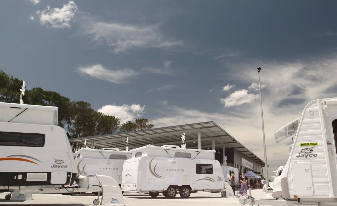 SPACE: The new Jayco Newcastle centre at Heatherbrae has enough room to display up to 150 camper trailers, pop tops, caravans and 5th wheelers at any one time.