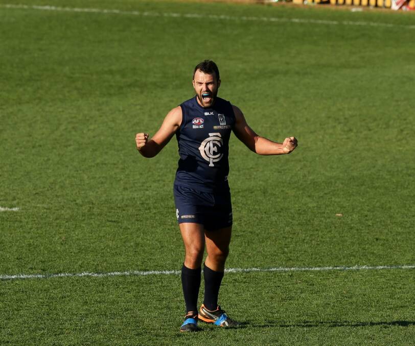 IMPRESSIVE RETURN: Cameron Keast kicked three goals for the Blues in his first hit out of the season. Picture: Jonathan Carroll