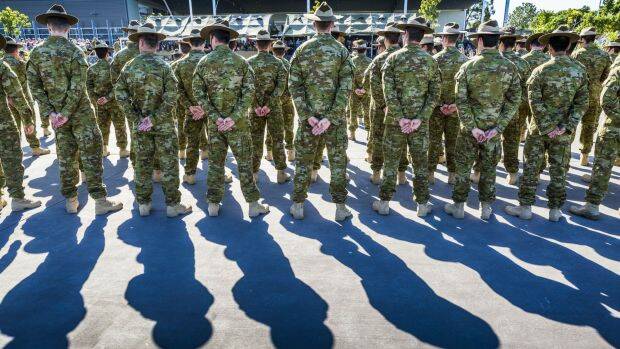 ADF members at Gallipoli Barracks, Enoggera.  Photo: Glenn Hunt
