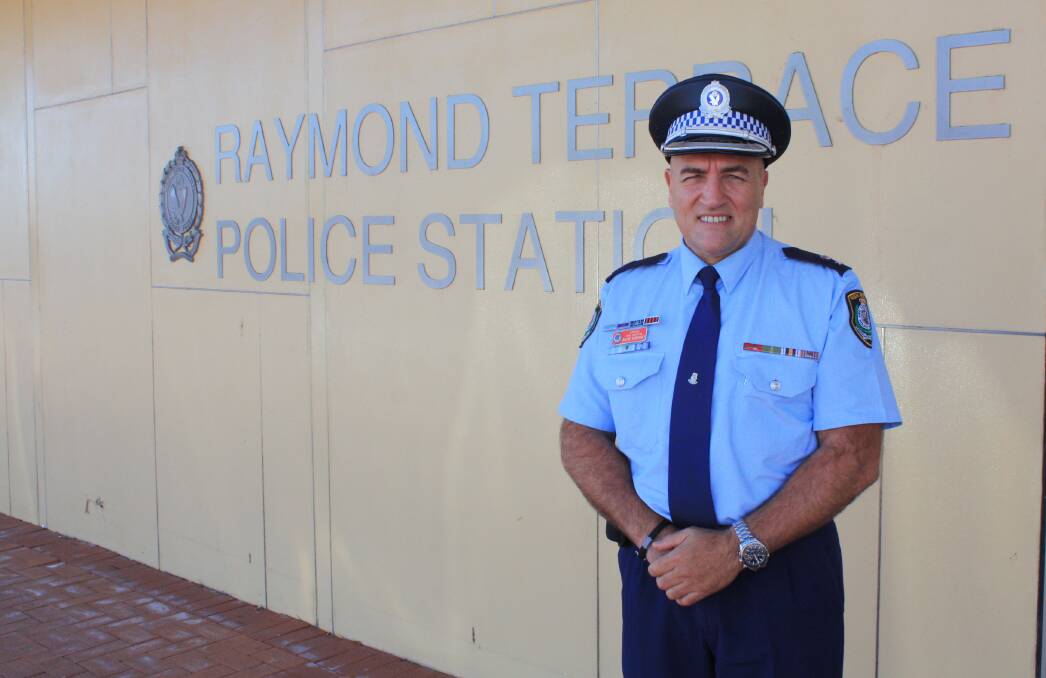 Top cop: Acting Superintendent Wayne Humphrey returns to Port Stephens as its newest commander. Picture: Anna Wolf