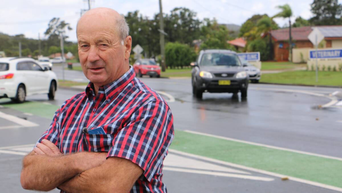 BLACK SPOT: Traffic engineer Rob Caldwell is concerned with new road upgrades to the Town Centre Circuit intersection. Picture: Ellie-Marie Watts