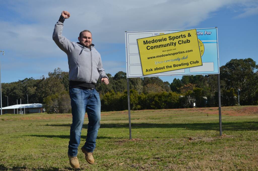 ECSTATIC: Medowie Sports and Community Club secretary Ben Niland was thrilled members will soon have community centre-come-clubhouse. Picture: Sam Norris
