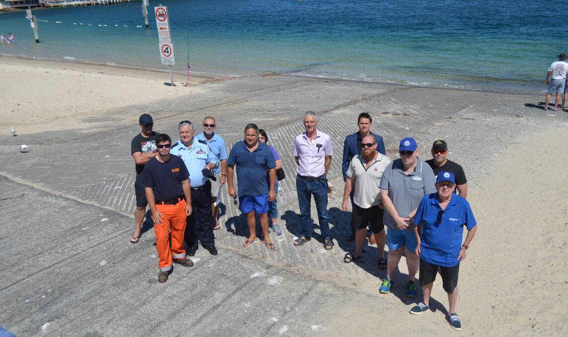 HAVE A GO: Little Beach boat ramp users gathered last week to discuss how to bring about better facilities from Port Stephens Council. Picture: Sam Norris