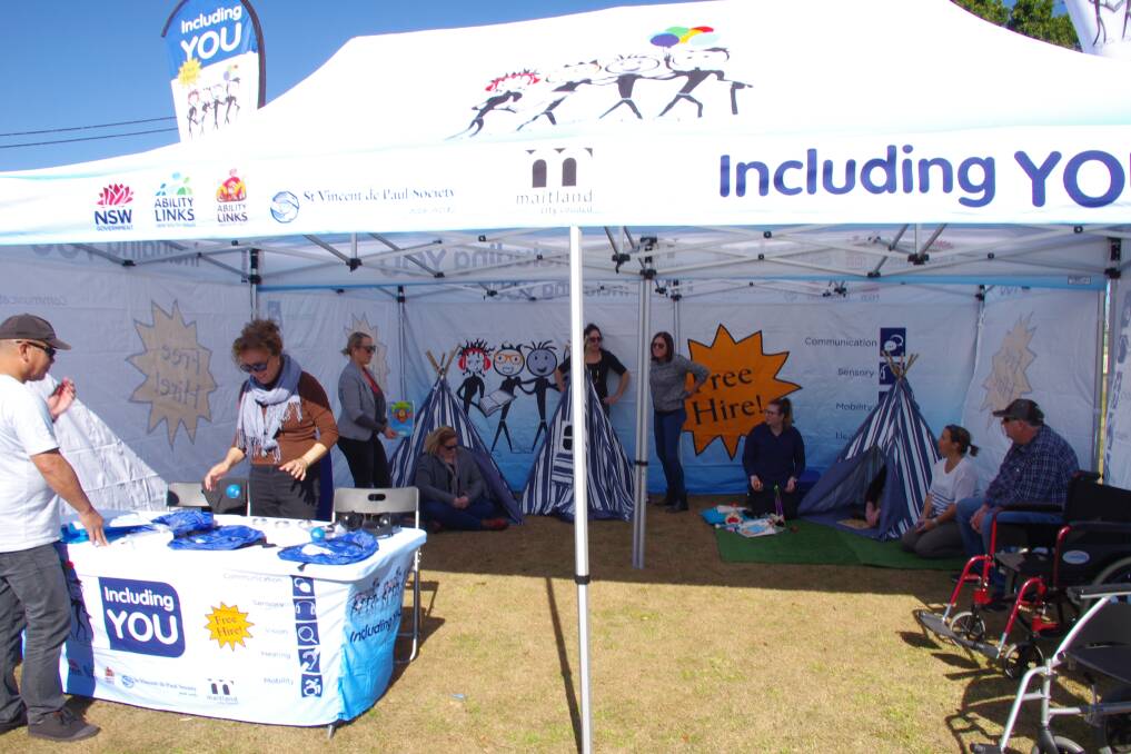 ROLL UP: There's all kinds of help on offer at the Ability Links NSW Event Tent.