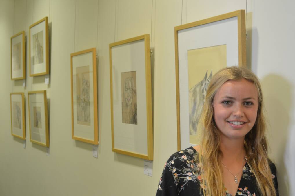 JOURNEY: Through depression and discovery Ashleigh Price has produced a series of pastels on display at Raymond Terrace Art Space. Picture: Sam Norris