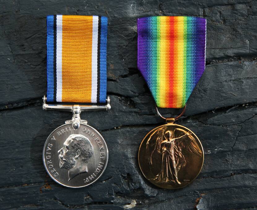 HOME: Herbert Hamilton's British War Medal and Victory Medal. Picture: Simone De Peak