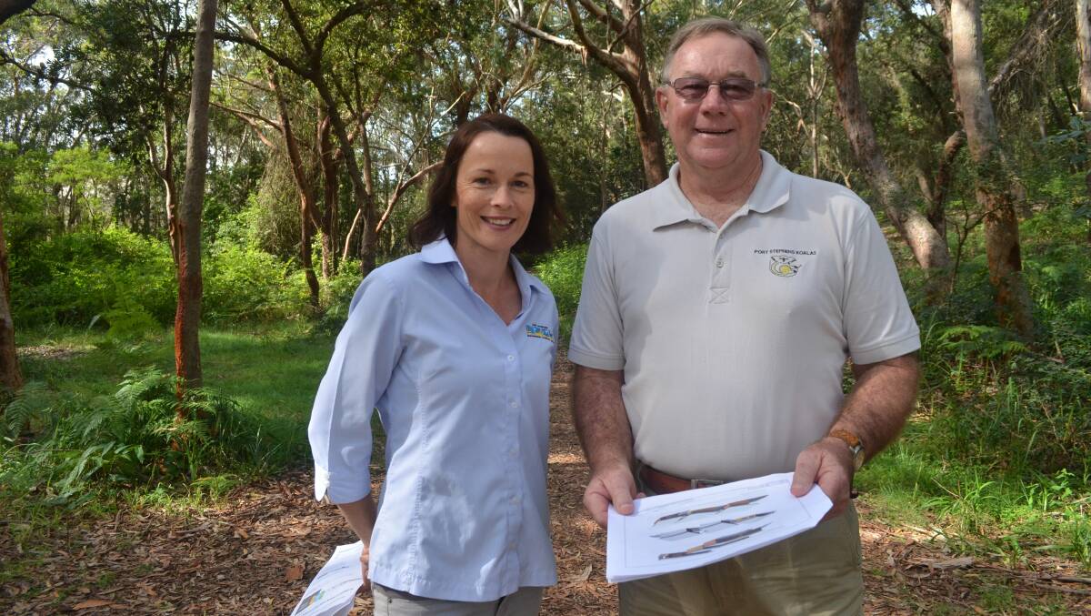 COLLABORATION: The council's business development manager of holiday parks Rebecca Smith and Port Stephens Koalas project manager Ron Land. Picture: Sam Norris