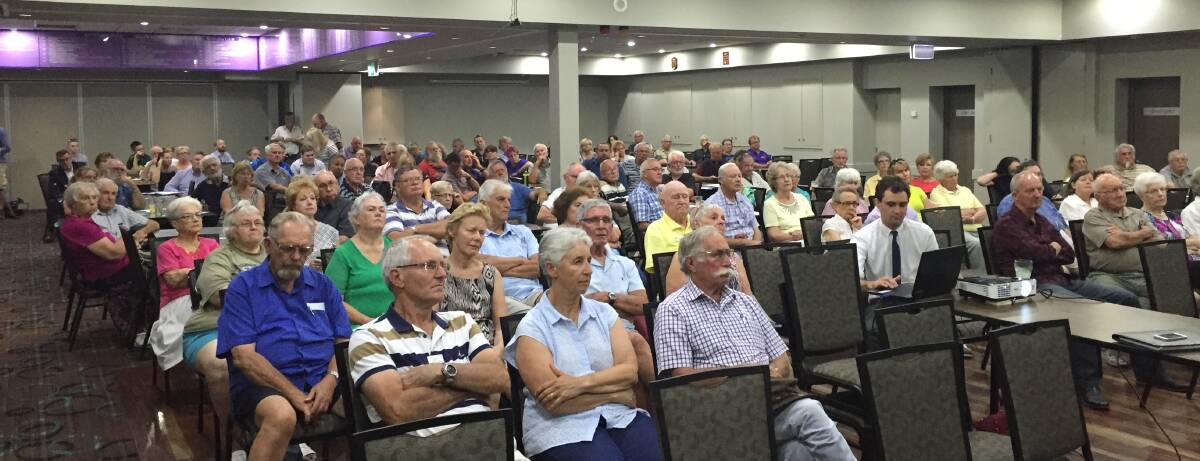 CAPTIVE AUDIENCE: About 100 residents turned out for the community forum to discuss the proposed council merger. Picture: Sam Norris