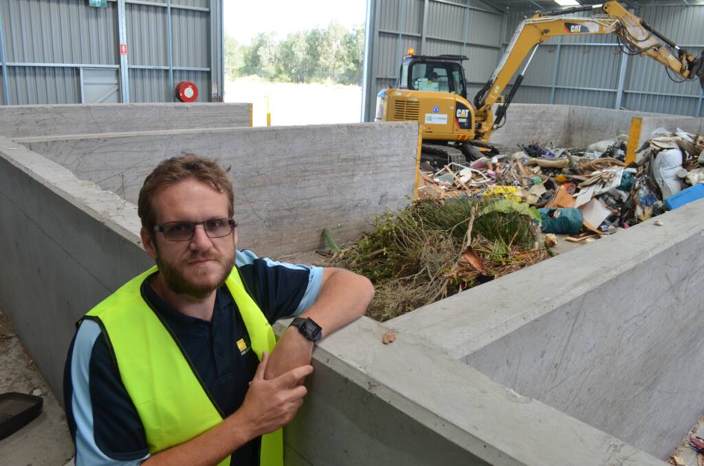 MEETING DEMAND: Port Stephens Council waste coordinator Aaron Malloy.