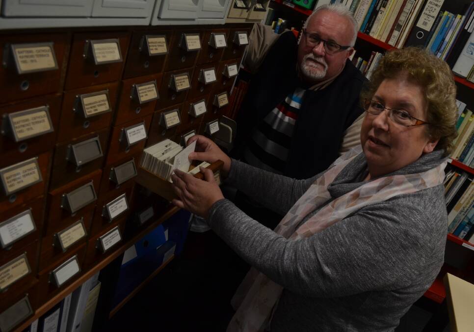 DEDICATED: John Gillam and Yvonne Fletcher of the Raymond Terrace and District Historical Society. Picture: Sam Norris