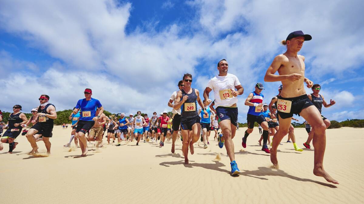Competitors tackle Stockton Beach's highest peaks