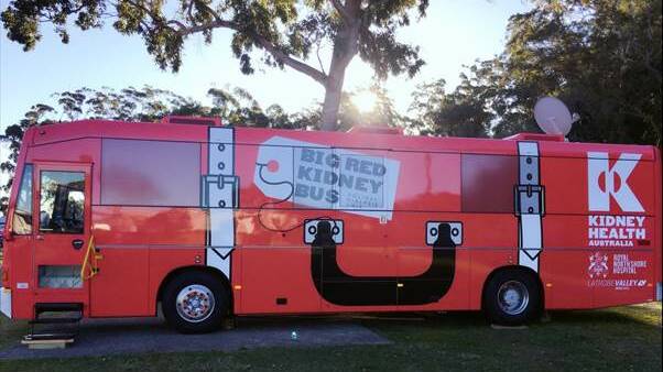 KNOCK OUT: The Big Red Kidney Bus has been an award winner. Now it's come to Nelson Bay.