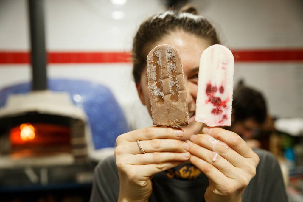 DESSERT: Sophie Cardillo with home-made nutella and raspberry paletas.