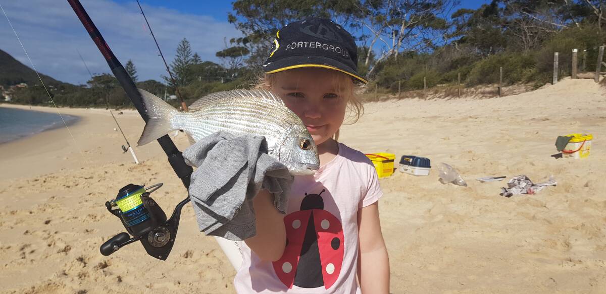CLUED UP: Maddie Harrigan knows a tarwhine when she sees one. She caught this one at Shoal Bay.