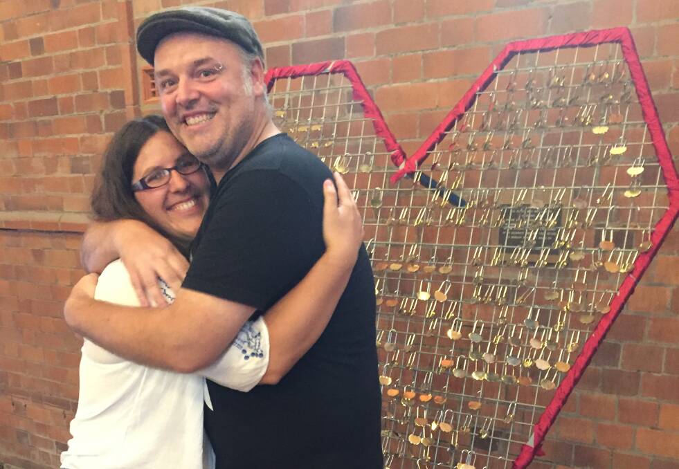 Kerryn and Mick Tippett are selling "lovelocks" in memory of Maddie. The locks were attached to a large metal heart at 48 Watt Street in Newcastle on Valentine's Day to raise money for John Hunter Children's Hospital.