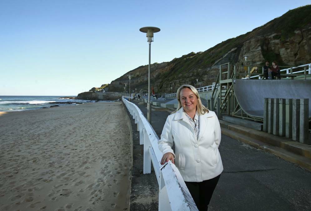Vision: Lord Mayor Nuatali Nelmes hopes upgrading one of Newcastle's oldest bathing spots will help Bathers Way become a "must see" attraction. Picture: Marina Neil.