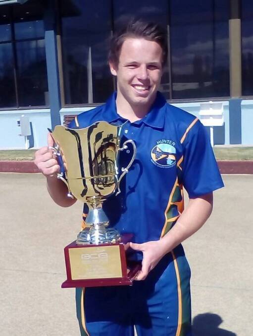 GIFTED: Irrawang High School student and talented sportsman Corey Pethebridge, 17, when he won a state title in lawn bowls last year. Picture: Facebook.