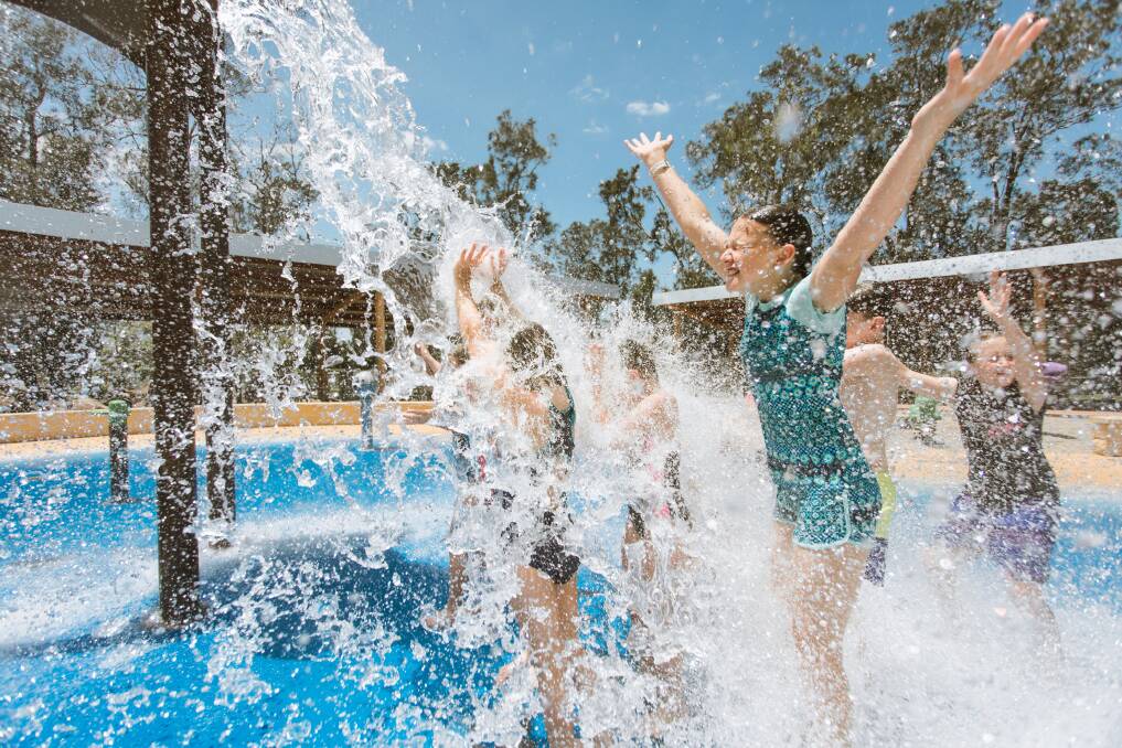 WATER FUN: Kids enjoy the new Splash Bay water park at Oakvale Farm and Fauna World. Picture: supplied