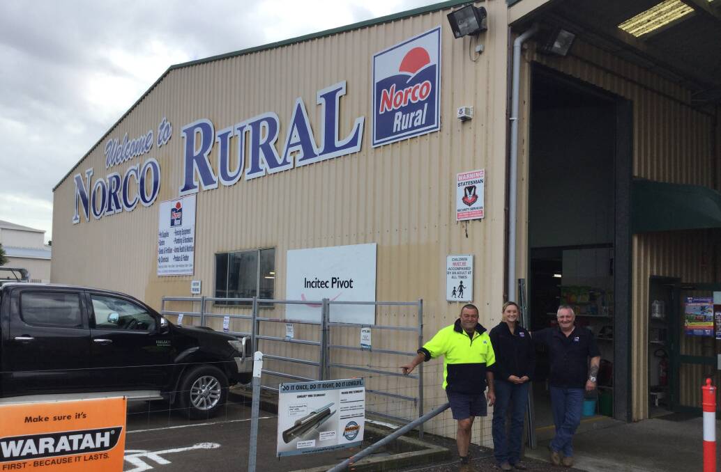 All things rural: The team at NORCO, Ted Day, Isabelle and manager Graham Barry can answer all your farming and rural needs.