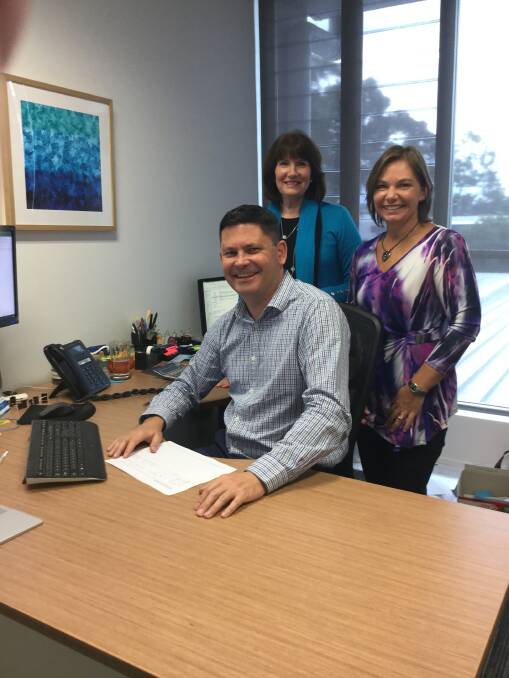 Damien Cooper, Director CPA, Susan Loxley, Bookkeeper and Samantha Conlon, Client Services Coordinator of DJ Cooper Accounting.