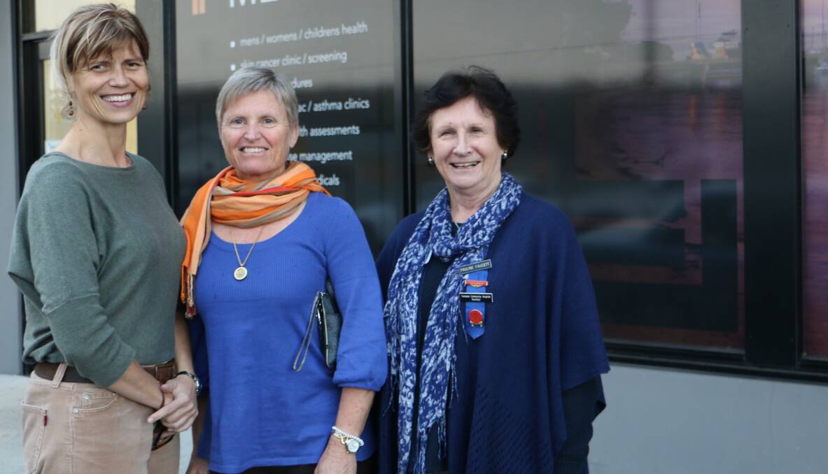 TEAM: Dr Laetitia Pienaar, from Soldiers Point Medical Centre, Jaci Richards, a clinical neuropsychologist, and Pauline Faucett, president of the Tomaree Hospital Auxiliary. Picture: Ellie-Marie Watts