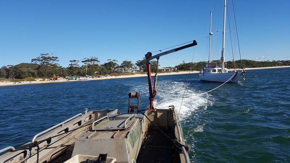 Shimmi and Carradale, the boats washed up on Shoal Bay Beach last weekend, were relaunched on Friday. 