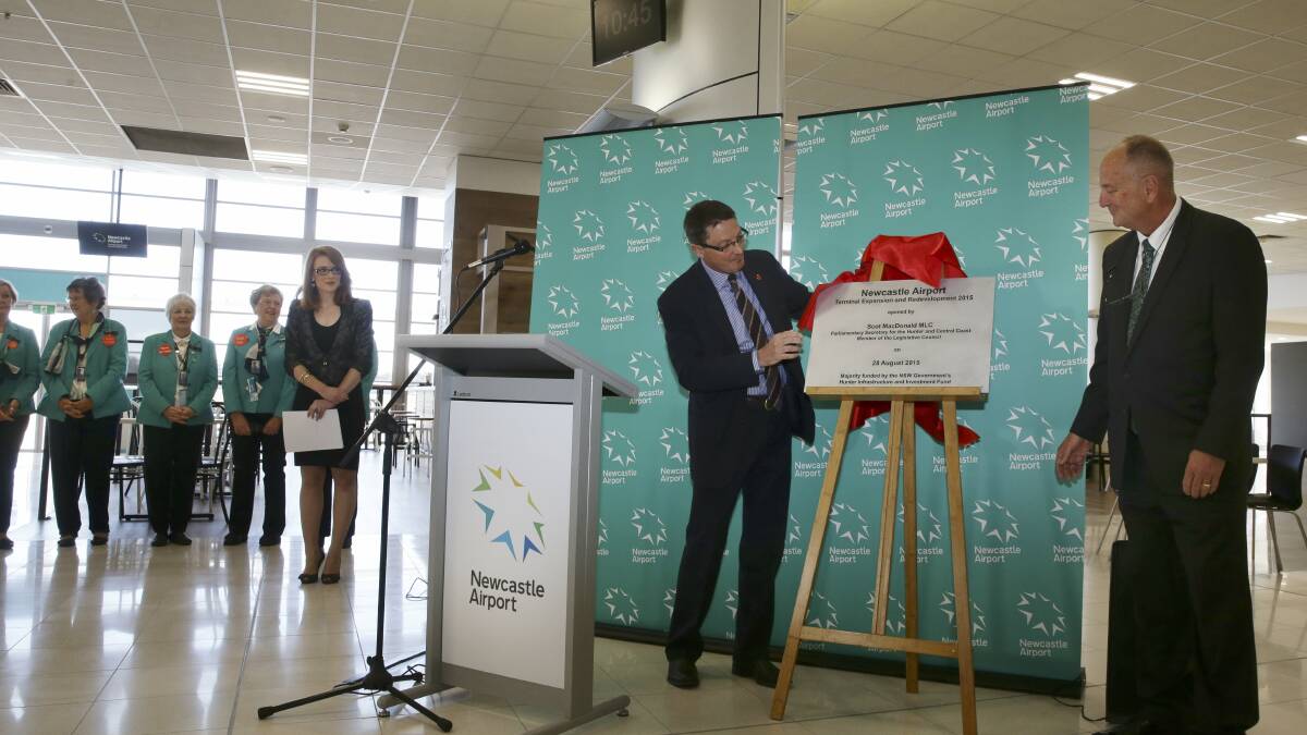 CAUSE FOR CELEBRATION: The opening of the Newcastle Airport terminal expansion.