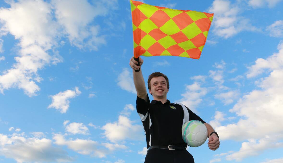 IT'S OFFICIAL: Rhys Fisher, from Nelson Bay, has been picked to referee at Football Federation Australia's National Youth Championships for boys in Coffs Harbour. Picture: Ellie-Marie Watts