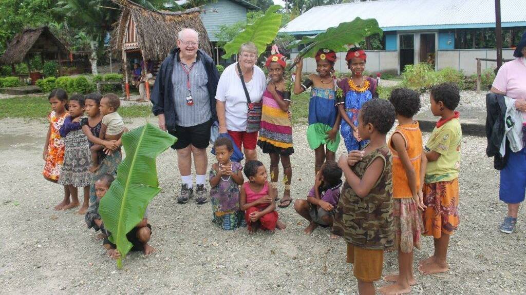 FUN: Bill and Robyne Gainsford in Papua New Guinea.