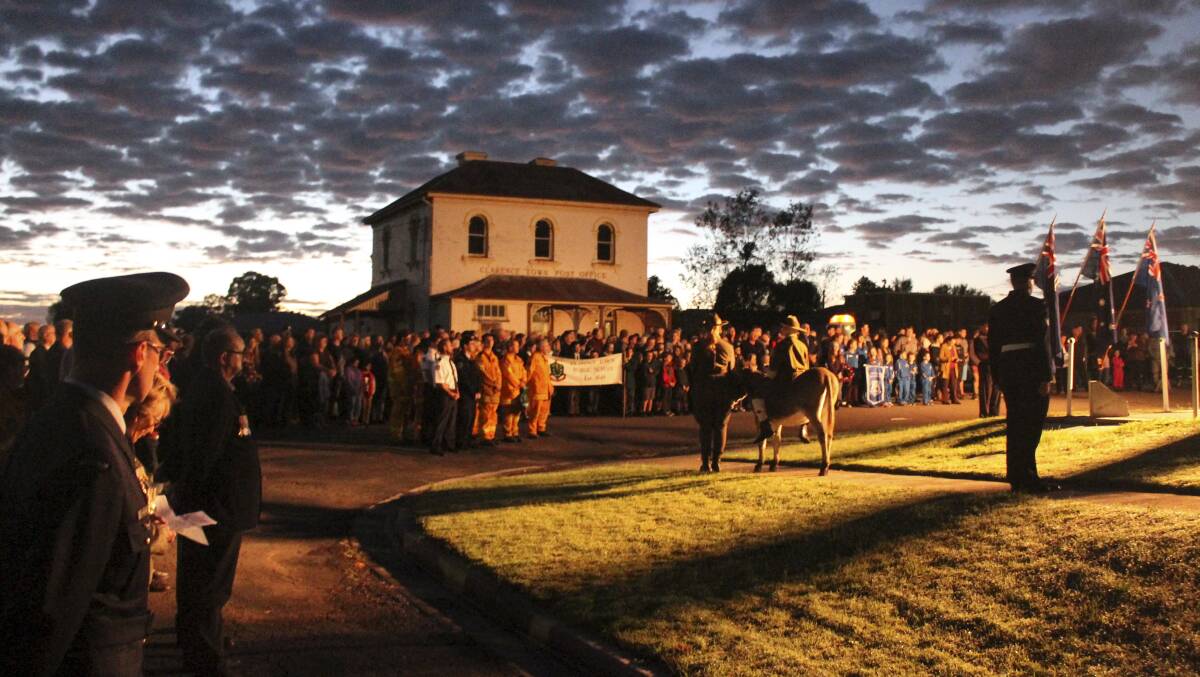 REMEMBER: Dawn service at Clarence Town. Picture: Anna Wolf