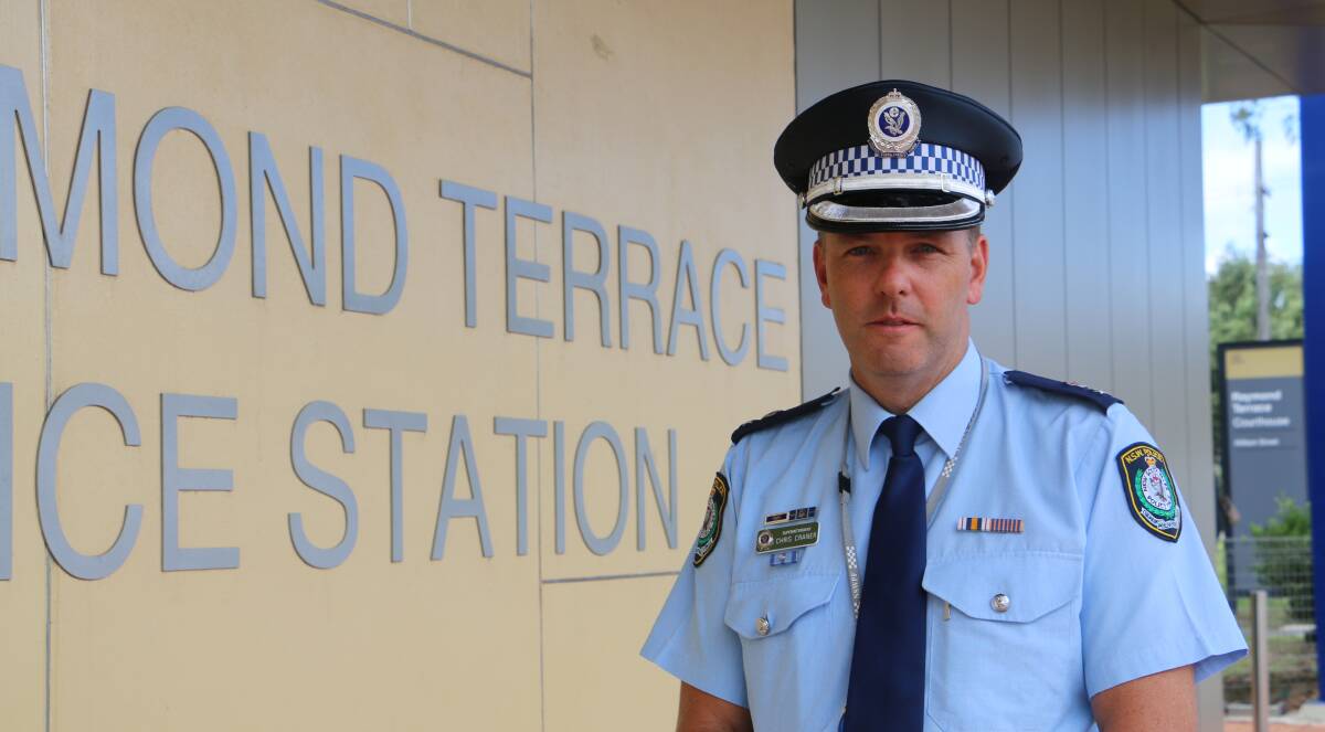 TOP COP: Superintendent Chris Craner is the new Port Stephens police commander and the fifth in eight years. Picture: Ellie-Marie Watts