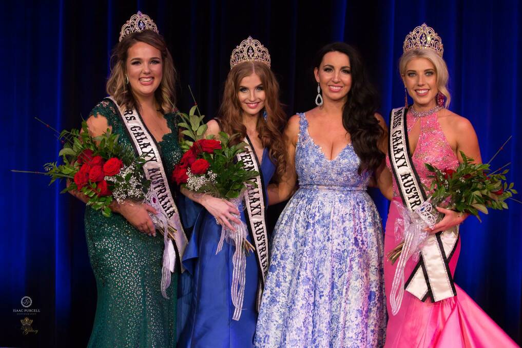 Tanilba Bay's Emily Hardes was crowned Mrs Galaxy Australia 2017 at the pageant final in Queensland on April 2.