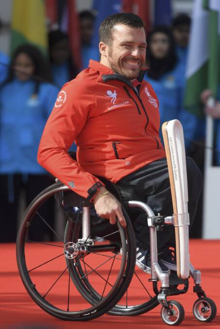 Kurt Fearnley at Buckingham Palace earlier this year. Picture: AAP