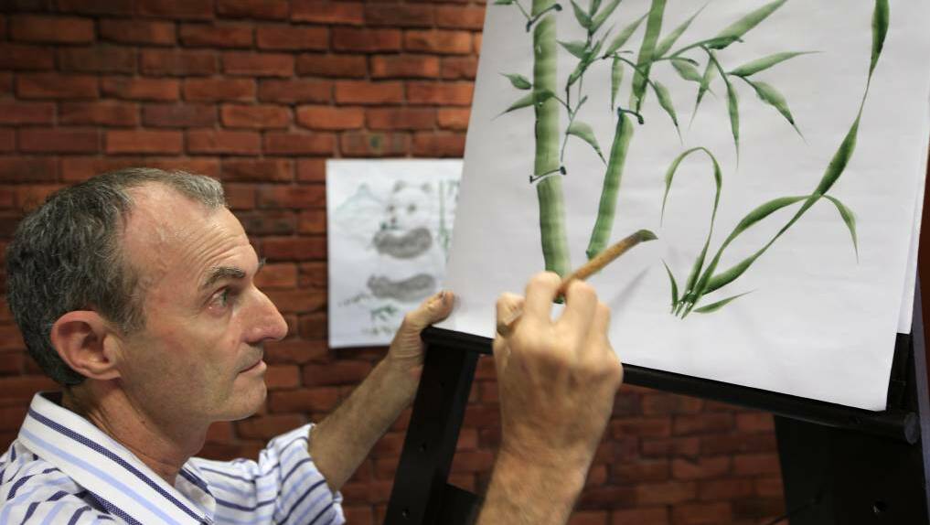 Artist Stephen Cassettari in 2012. Picture: Peter Stoop
