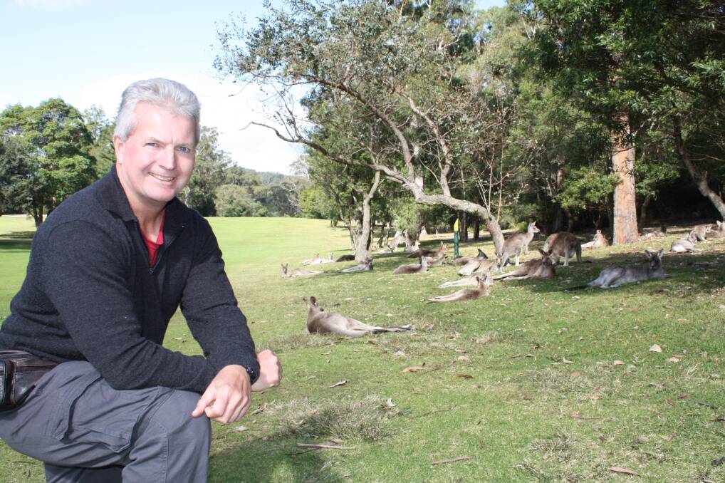 THE AUTHOR: Phil Murray, pictured in 2012, at Nelson Bay golf course. My Murray is often referred to as "Kangaroo Phil" after he founded the kangaroo encounter tours at Nelson Bay Golf Club, which aids University of Sydney research. Picture: Michael McGowan 