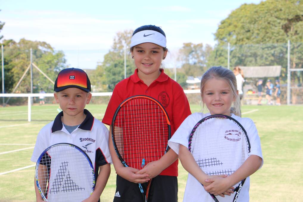 Action from the fifth-annual Bay Area Primary Schools Tennis Championships, held at Fingal Bay Tennis Club on Friday. Pictures: Ellie-Marie Watts