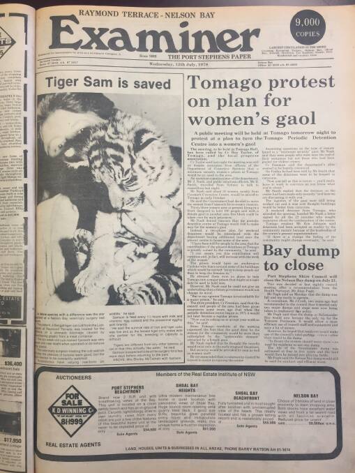 The front page of the Examiner on July 12, 1978.