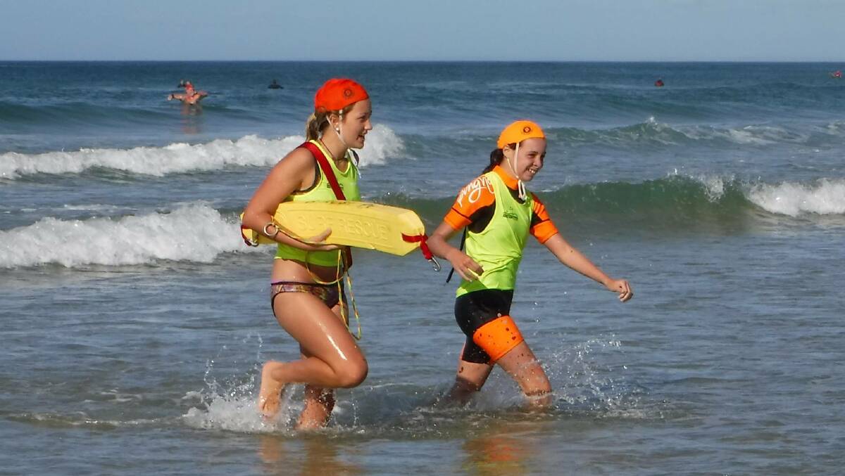 Action from a Birubi Point SLSC training day in 2016. Picture: Facebook/Birubi Point SLSC