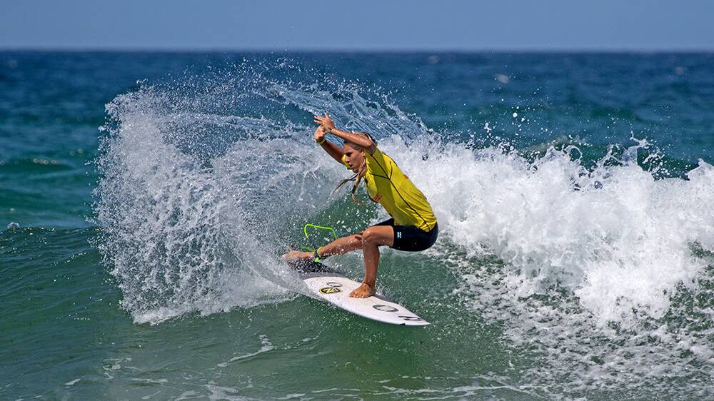 Zahli Kelly, 15, from Cabarita has been awarded the World Surf League wildcard into the Port Stephens Toyota NSW Pro. Picture: Ethan Smith / Surfing NSW