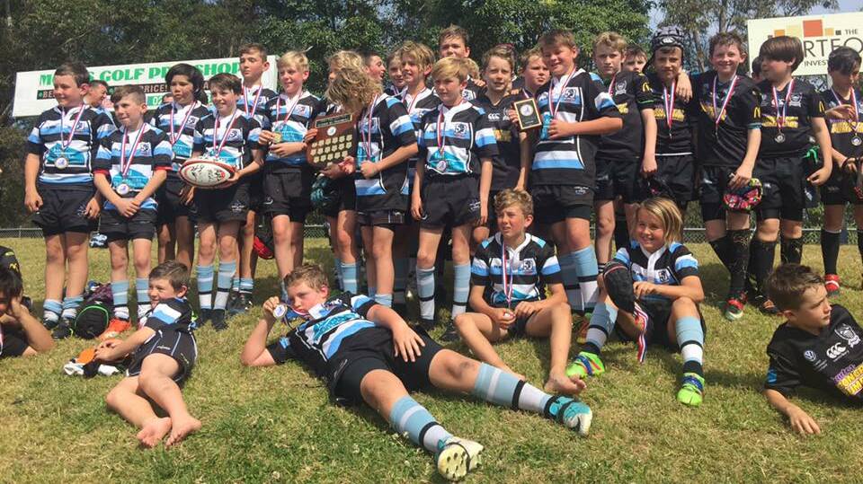 Nelson Bay Junior Rugby Union's under-11 premiership winning team. Picture: Facebook/Nelson Bay Junior Rugby Union