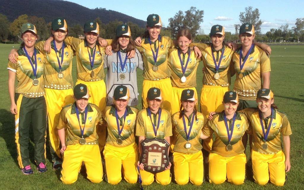 North Coastal's under-15 team after winning their division of the McDonald's Women's Country Championships in Tamworth last year. Picture: Cricket NSW