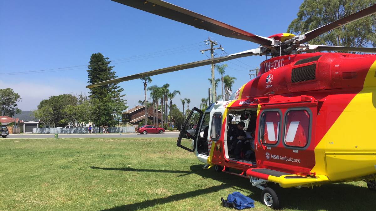 The Westpac Rescue Helicopter in Karuah on January 2, 2019. Picture: Westpac Rescue Helicopter Service