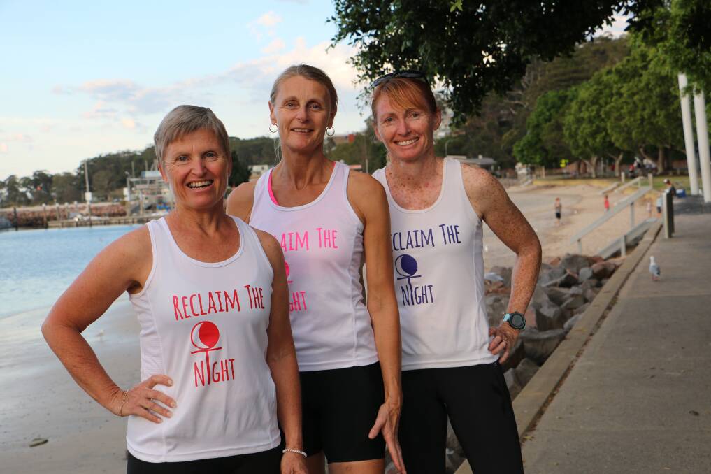 ACTIVE: Reclaim the Run organisers Jaci Richards, Angie Physick and Jo Banner. The third annual run in Nelson Bay will be held on Friday, October 27. Picture: Ellie-Marie Watts